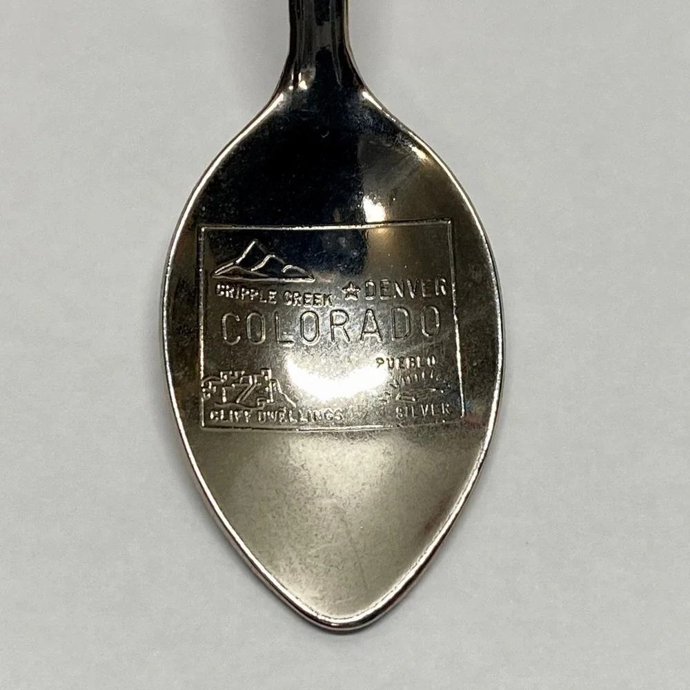 Vintage Colorado Rockies Travel Souvenir Silver Tone 4.5